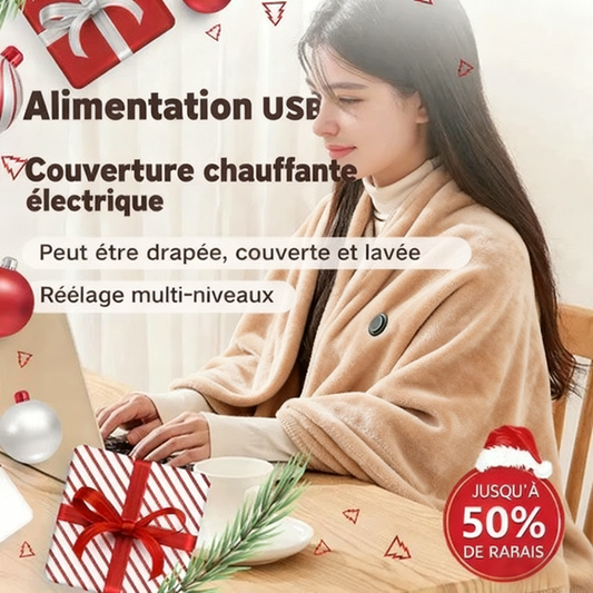 🎅 Meilleurs Cadeaux d'Hiver 🔥 Châle Chauffant Portable (Livraison offerte dès 2 achats)