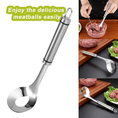 🏆 Offre spéciale du dernier jour :16.99€ ! 🍡 1 achetés 1 offerts 🍨 Cuillère à boulettes inox – Démoulage facile, polyvalente pour viande, poisson🧁👌