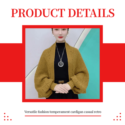 Veste-châle ajourée en maille tendance
