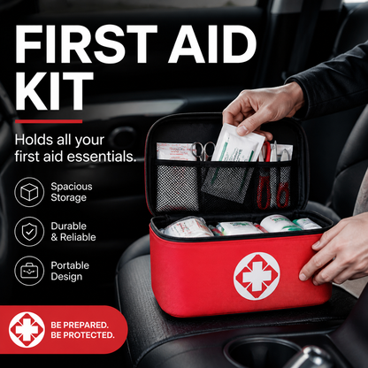 Trousse de premiers secours : trousse d'urgence portable pour la maison — avec tous les accessoires | Ensemble de 26 pièces