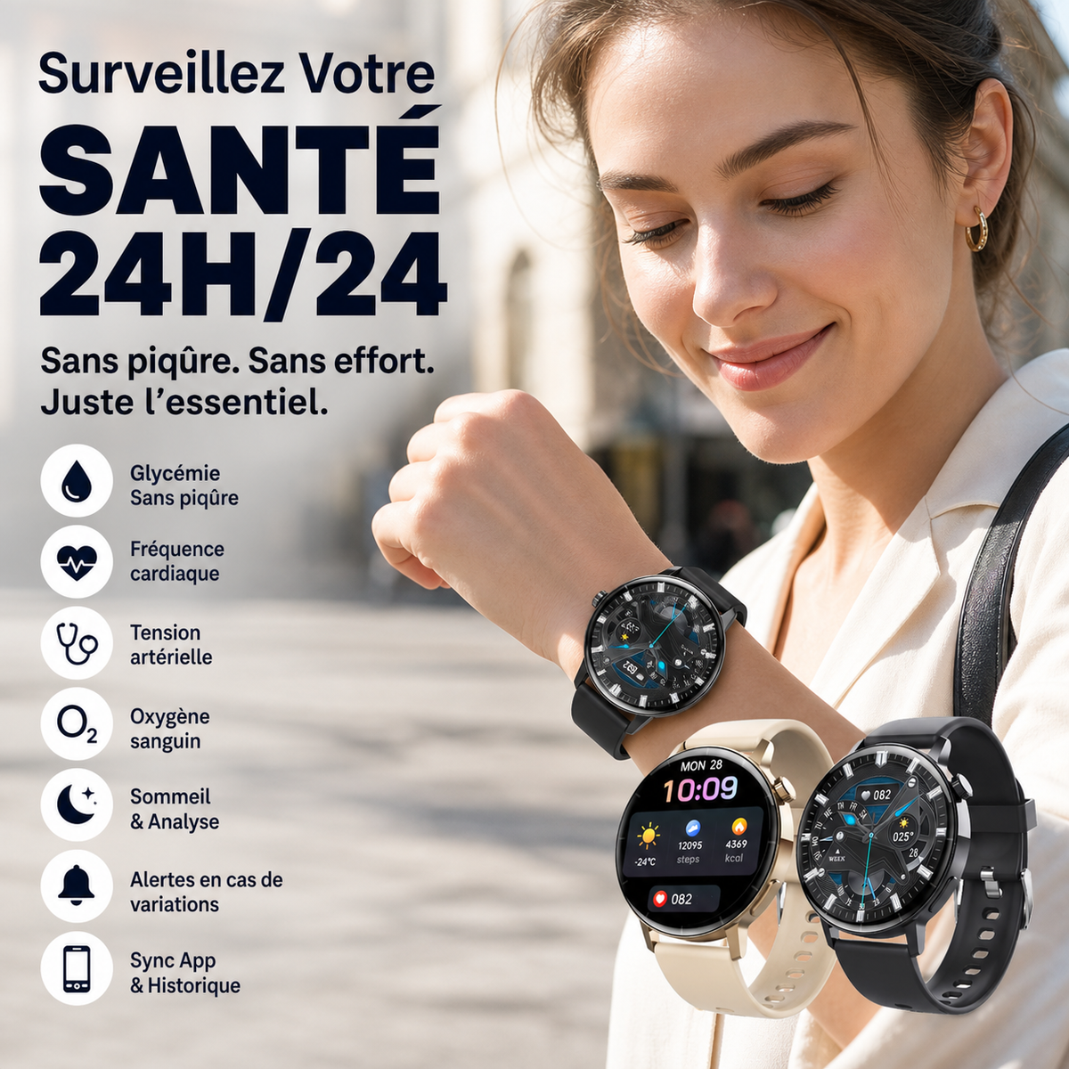 ⌚ 50 % DE RÉDUCTION EN CE MOMENT ! ⚡Montre intelligente multifonctionnelle