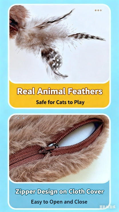 🎄Promotions de Noël🎅Jouet interactif pour chat : Souris volante et chauve-souris réalistes, avec mouvement et son