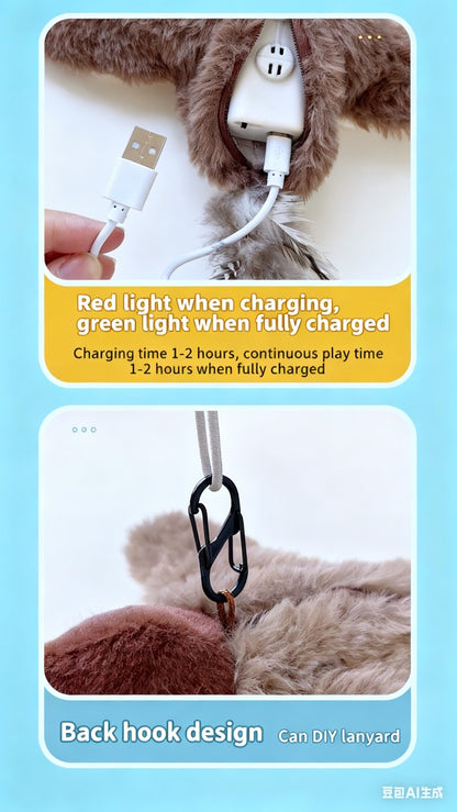 🎄Promotions de Noël🎅Jouet interactif pour chat : Souris volante et chauve-souris réalistes, avec mouvement et son