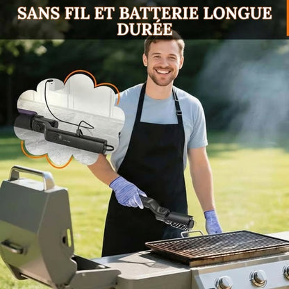🔥 PROMO FLASH 50% SUR LA BROSSE ! ⚡️ Brosse de Nettoyage BBQ Électrique Sans Fil – Puissante, Rapide & Sans Rayure 🍖
