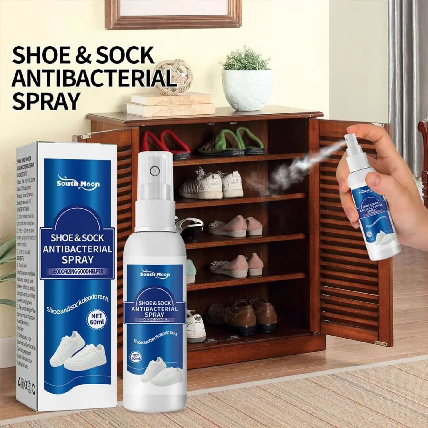Spray Déodorant Naturel Antibactérien pour Chaussures & Chaussettes 👟🌿