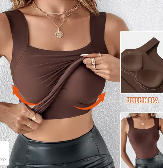 🏆Débardeur femme avec soutien-gorge intégré - Confort ultime🌿👑