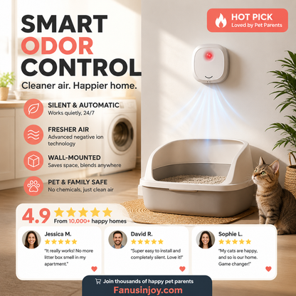 🔥50 % de réduction pour une durée limitée ! 🌬️Dites adieu aux mauvaises odeurs grâce à cet appareil ! Élimineur d'odeurs pour animaux de compagnie « Smart Quiet »
