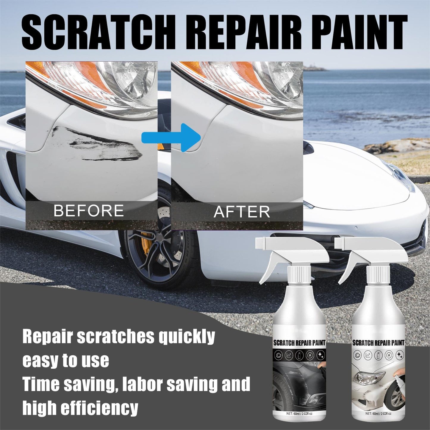Dissolvant de rayures pour voiture pour réparer les défauts de surface