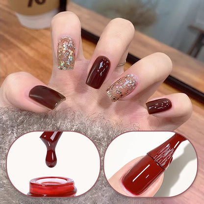 💄💅Ensemble de vernis à ongles bicolores à paillettes tendance💄💅
