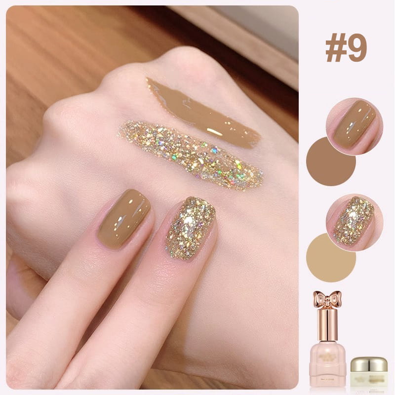 💄💅Ensemble de vernis à ongles bicolores à paillettes tendance💄💅