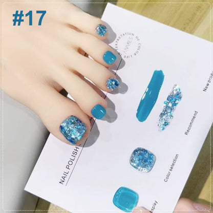💄💅Ensemble de vernis à ongles bicolores à paillettes tendance💄💅