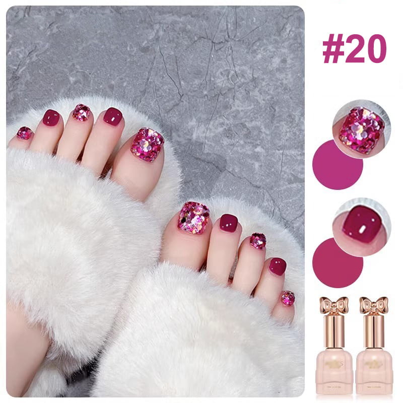 💄💅Ensemble de vernis à ongles bicolores à paillettes tendance💄💅