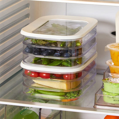 🥗 PROMO FLASH : 50% DE RÉDUCTION ! Boîtes Alimentaires 3 Étages – PET Transparent, Hermétiques & Empilables for Réfrigérateur Organisé 🧊✨
