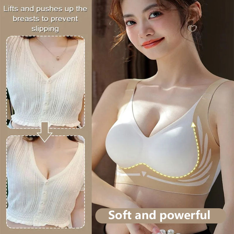 Soutien-gorge push-up sans armature anti-relâchement et liftant