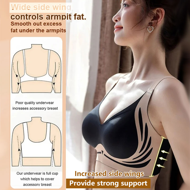 Soutien-gorge push-up sans armature anti-relâchement et liftant