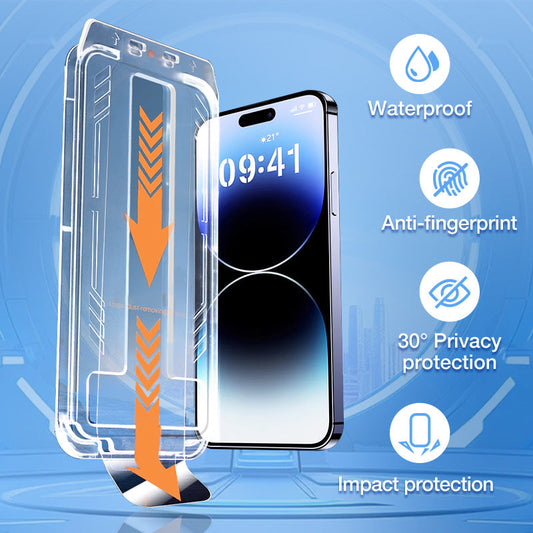 (L'iPhone 16 arrive !)🔥 Protège-écran Trempé Anti-Regard pour iPhone - Sans Bulles Ni Poussière