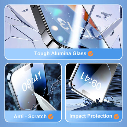 (L'iPhone 16 arrive !)🔥 Protège-écran Trempé Anti-Regard pour iPhone - Sans Bulles Ni Poussière