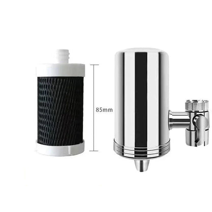 Purificateur d'eau pour robinet ménager en acier inoxydable sans installation
