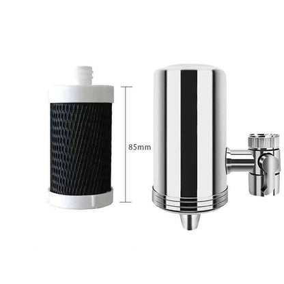 🔥Purificateur d'eau pour robinet domestique en acier inoxydable sans installation