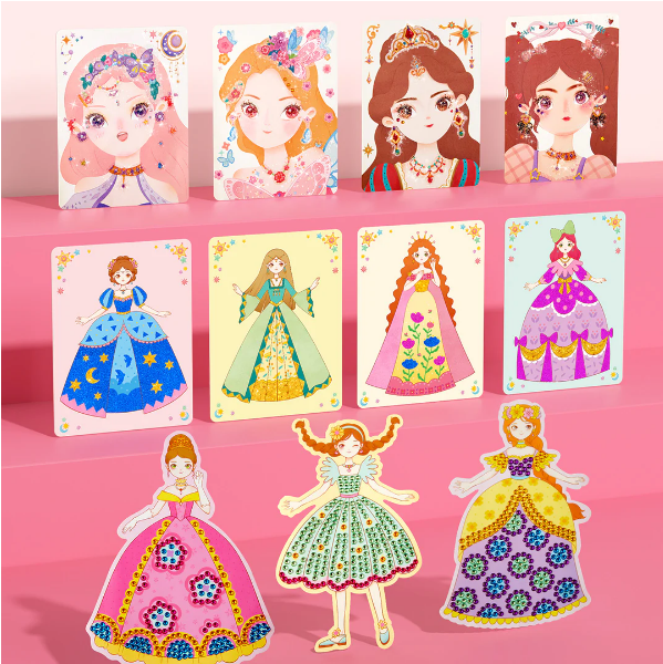 🔥Soldes exceptionnels 50 % de réduction💝Ensemble de jeu 3 en 1 pour habiller et maquiller une princesse💅
