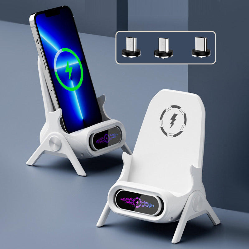 ⚡ Support de Téléphone 3-en-1 + Charge Rapide Sans Fil – Gardez Votre Bureau Propre et Vos Appareils Chargés ! 📱🔋