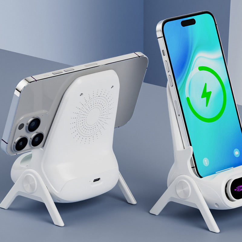 ⚡ Support de Téléphone 3-en-1 + Charge Rapide Sans Fil – Gardez Votre Bureau Propre et Vos Appareils Chargés ! 📱🔋