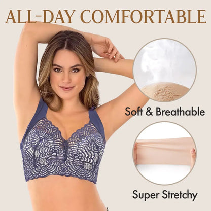 Soutien-gorge en dentelle confortable et de soutien pour les grandes tailles