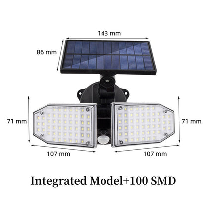 Lampe Solaire Extérieure Étanche avec Détecteur de Mouvement