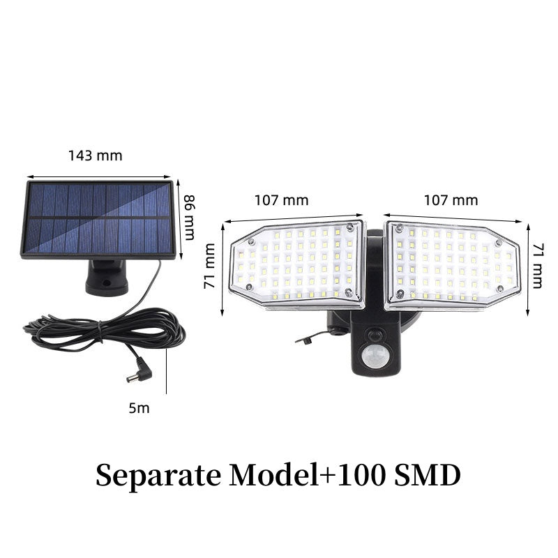 Lampe Solaire Extérieure Étanche avec Détecteur de Mouvement