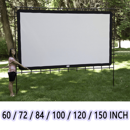 Écran Projection Portable Extérieur - Pliable et Réglable, Qualité 4K, Soirée Cinéma en Plein Air 🎬🌌