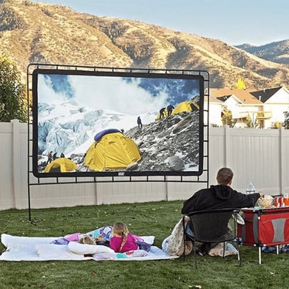 Écran Projection Portable Extérieur - Pliable et Réglable, Qualité 4K, Soirée Cinéma en Plein Air 🎬🌌
