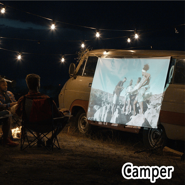 Écran Projection Portable Extérieur - Pliable et Réglable, Qualité 4K, Soirée Cinéma en Plein Air 🎬🌌
