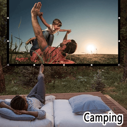 Écran Projection Portable Extérieur - Pliable et Réglable, Qualité 4K, Soirée Cinéma en Plein Air 🎬🌌