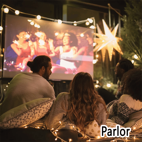 Écran Projection Portable Extérieur - Pliable et Réglable, Qualité 4K, Soirée Cinéma en Plein Air 🎬🌌