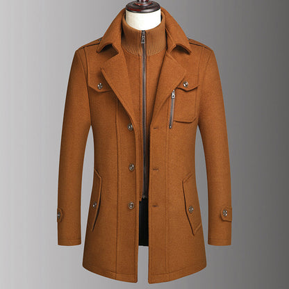 🔈50% DE RÉDUCTION!🧥MANTEAU HOMME DOUBLE COL🍂Laine Chaude Premium, Coupe Moderne pour Automne-Hiver, Style Élégant Intemporel✨