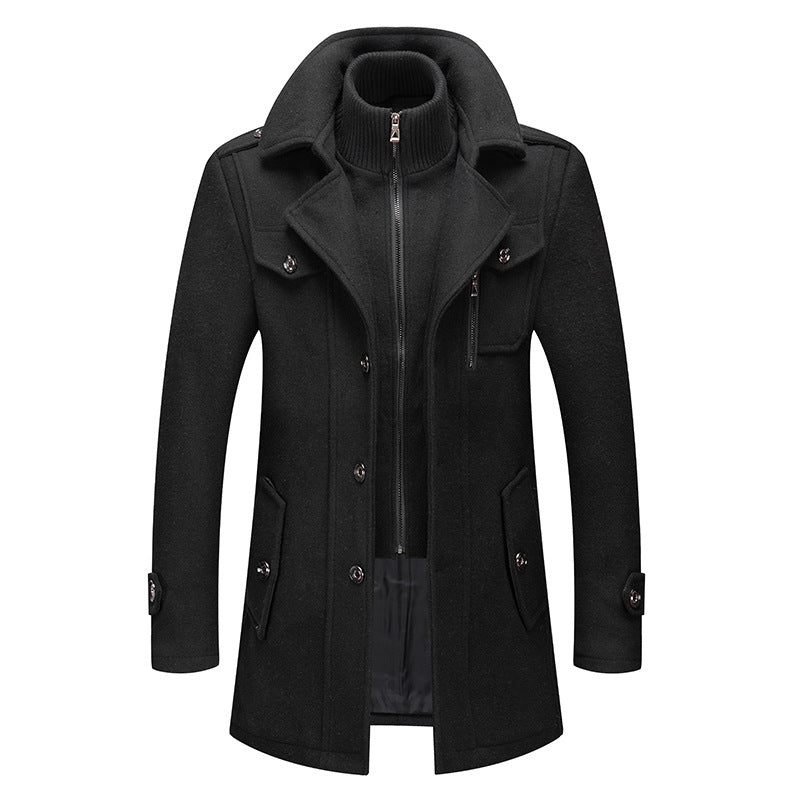 🔈50% DE RÉDUCTION!🧥MANTEAU HOMME DOUBLE COL🍂Laine Chaude Premium, Coupe Moderne pour Automne-Hiver, Style Élégant Intemporel✨