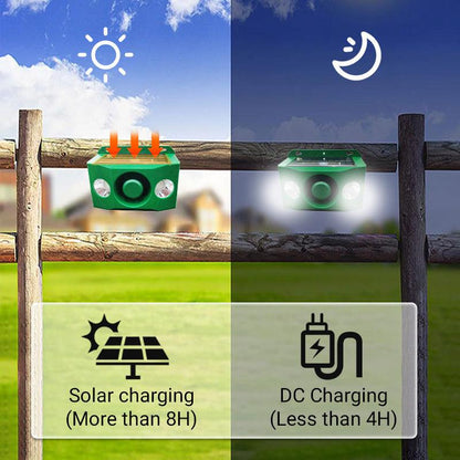 💥Lampe d'avertissement solaire anti - bête avec volume élevé