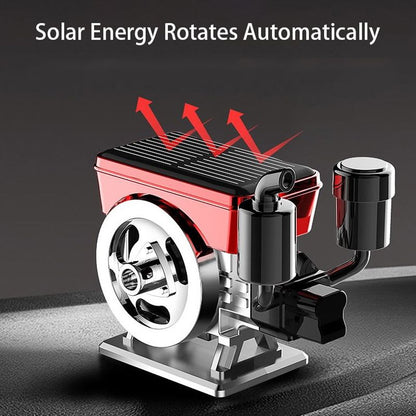 Diffuseur d'aromathérapie solaire à rotation automatique pour voiture