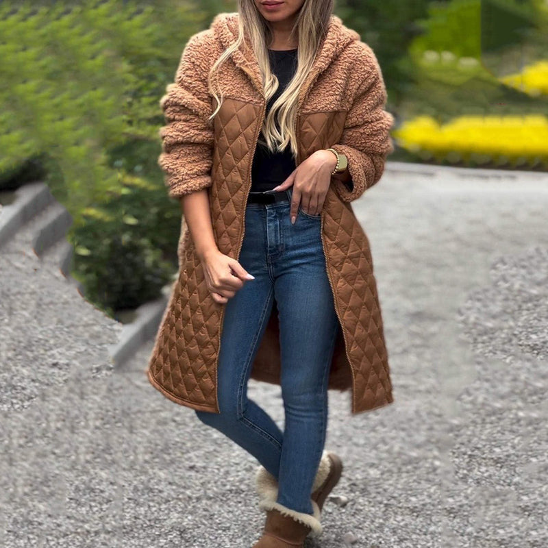 🍁Nouvelles arrivées d'automne💕Manteau Sherpa matelassé avec capuche pour femmes