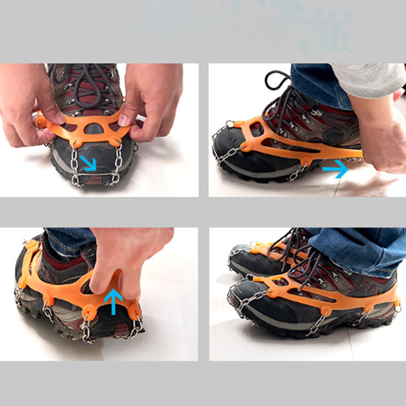 Crampons antidérapants pour chaussures et bottes de randonnée