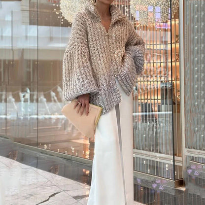 ❄️Rabais saisonnier 54%❄️Knitted Sweater Jacket With Monochromatic Sequins