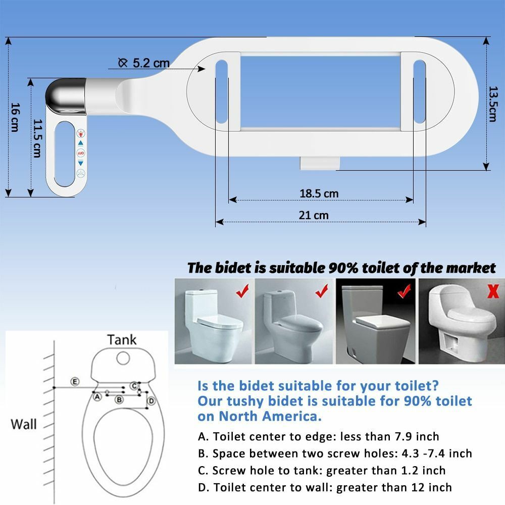 Salle de bains Bidet non électrique à double jet Nettoyant pour toilettes Bidet Bidet hygiénique autonettoyant