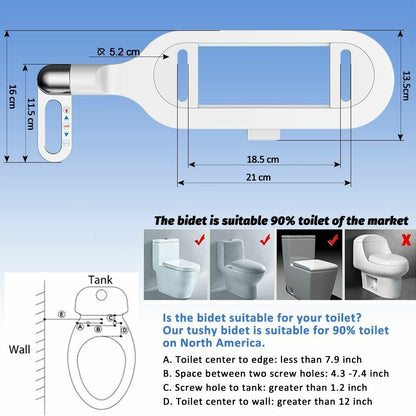 Salle de bains Bidet non électrique à double jet Nettoyant pour toilettes Bidet Bidet hygiénique autonettoyant
