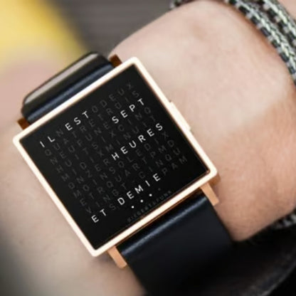 Montre électronique carrée étanche pour hommes avec bracelet en acier