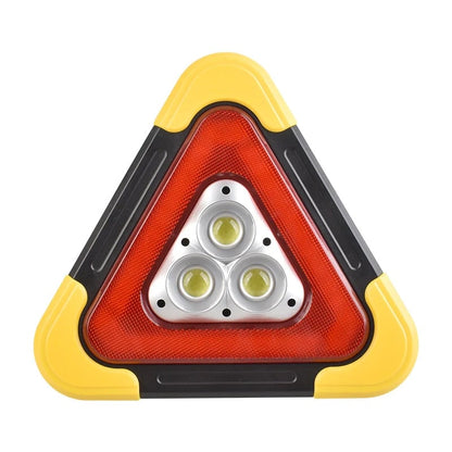 2-EN-1 Lampe de Signalisation d'Urgence Solaire Triangulaire pour le Bord de Route