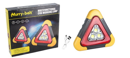 2-EN-1 Lampe de Signalisation d'Urgence Solaire Triangulaire pour le Bord de Route