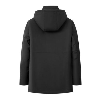 Manteau thermique d'hiver pour homme avec parka à capuche épaisse