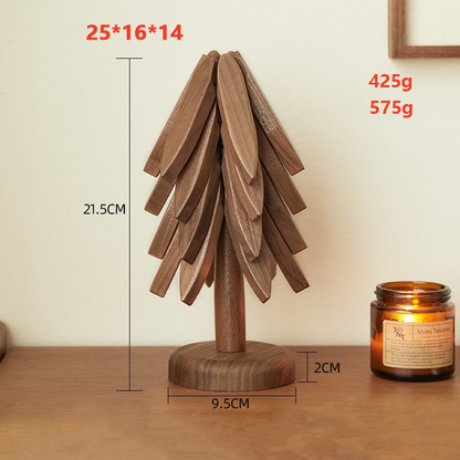 Sous-verres isolants Sous-verres en bois massif en forme d'arbre de Noël