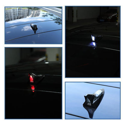 Lampe torche LED à énergie solaire pour voiture avec antenne de toit en aileron de requin