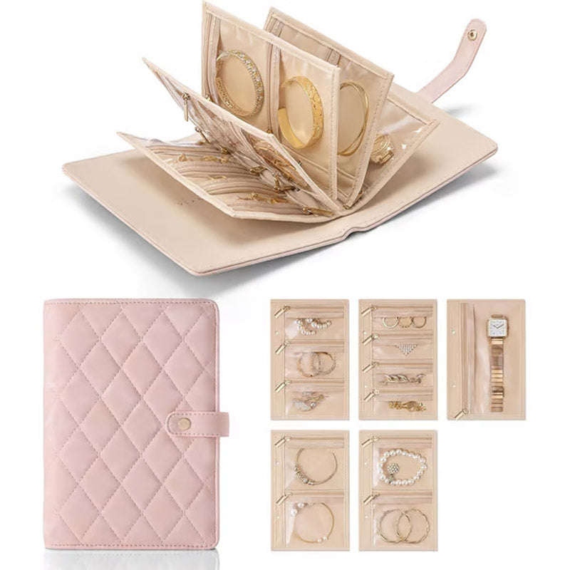 📢📢Achetez-en 2, le 3e est offert !! 🌿Élégant sac de rangement à carreaux pour bijoux, à emporter partout ✨